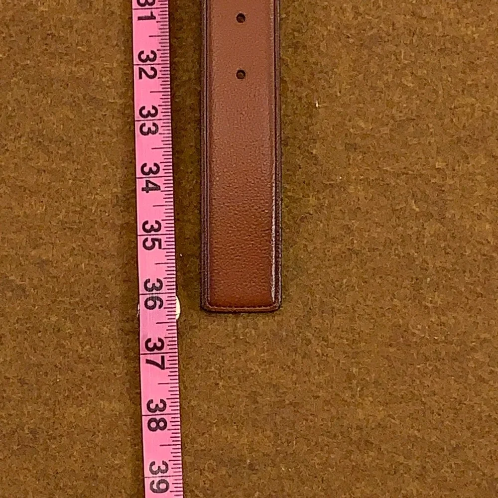 IZOD Mens Small 30/32 Brown Black Reversible Full Grain Leather Belt NWT